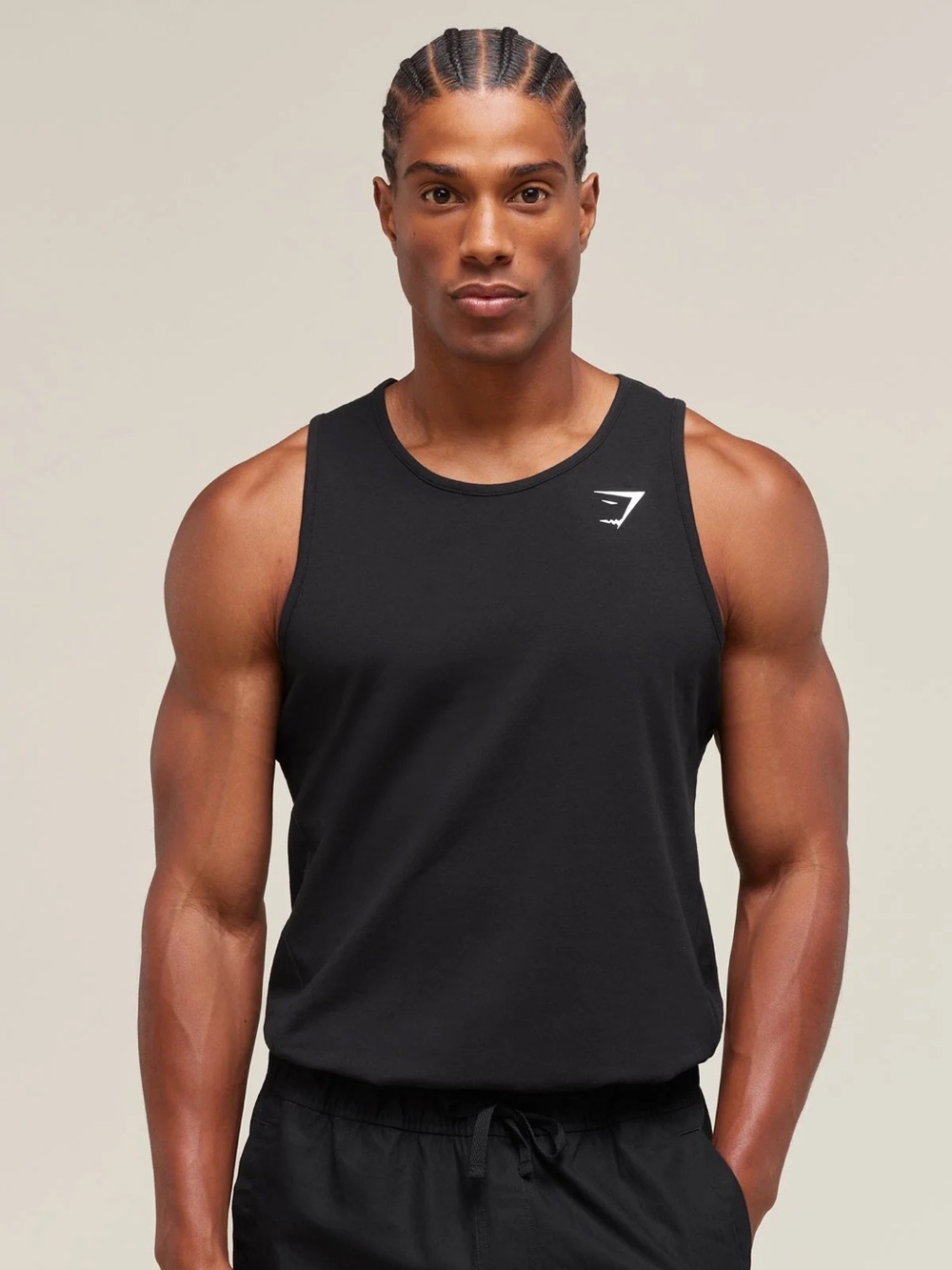 NWOT Gymshark Critical Tank, Men’s slim-fit top. Black. Size S